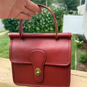 COACH Willis 18 Red Sand crossbody bag top handle
